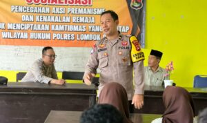 Sat Binmas Polres Lombok Barat Edukasi Siswa SMKN Kuripan Soal Bahaya Narkoba